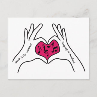 Briefkaart Music Quote