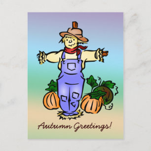Briefkaart najaar van de groetings van de Scarecro
