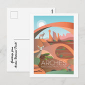 Briefkaart nationaal park Arches (Voorkant / Achterkant)