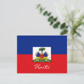 Briefkaart nationale vlag Haïti (Staand voorkant)