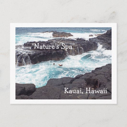 briefkaart, "NATUUR SPA"/KONINGENRUIMTE/KAUAI Briefkaart (Voorkant)