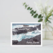 briefkaart, "NATUUR SPA"/KONINGENRUIMTE/KAUAI Briefkaart (Staand voorkant)