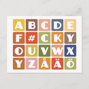 Briefkaart Naughty Alphabets