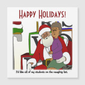 Briefkaart Naughty List Feestdagen (Voorkant)