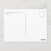 Briefkaart Navy Blue Coral Floral (Achterkant)