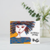 Briefkaart - Nee, ik ben echt prima - (Staand voorkant)