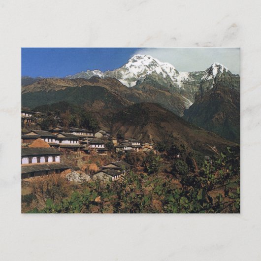 Briefkaart Nepal Annapurna - Gandrung (Voorkant)