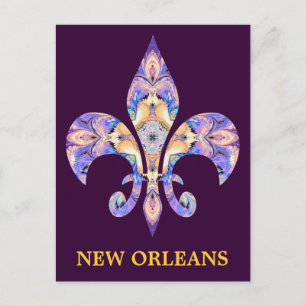 Briefkaart New Orleans fleur-DE-Lis