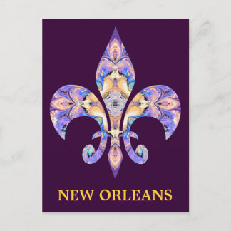Briefkaart New Orleans fleur-DE-Lis