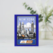 Briefkaart New York Groeten Vintage (Staand voorkant)