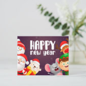 Briefkaart nieuw jaar (Staand voorkant)