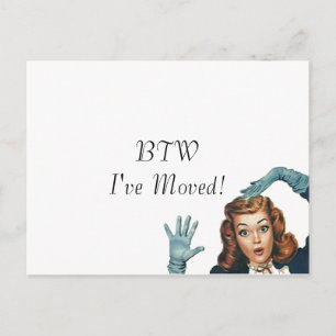 Briefkaart  nieuwe thuistaak Ik heb Adres verplaat