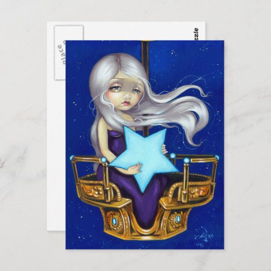 briefkaart "Night Chariot" (Voorkant / Achterkant)