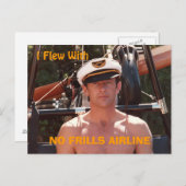 briefkaart "No Frills Airline" (Voorkant / Achterkant)