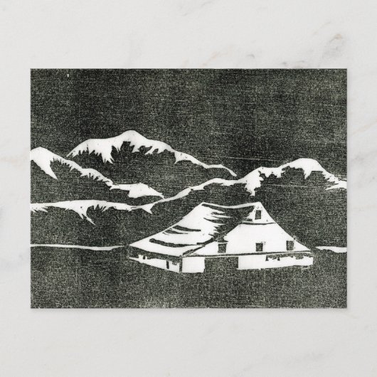 briefkaart "Nocturnal Barn" (Voorkant)