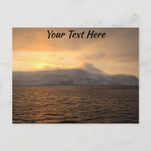 briefkaart Noorse winterkust