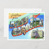 Briefkaart North Carolina Big Letters (Voorkant / Achterkant)