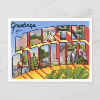 Briefkaart North Carolina Big Letters