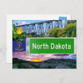 Briefkaart North Dakota Scenery (Voorkant / Achterkant)