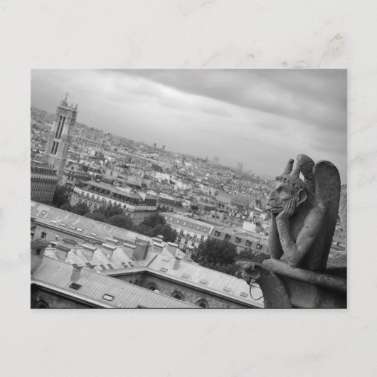 Briefkaart Notre Dame Gargoyle (Voorkant)