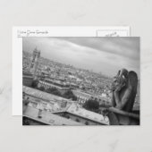 Briefkaart Notre Dame Gargoyle (Voorkant / Achterkant)