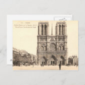  Briefkaart Notre Dame in Parijs (Voorkant / Achterkant)