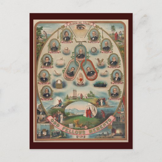 Briefkaart Odd Fellows (Voorkant)