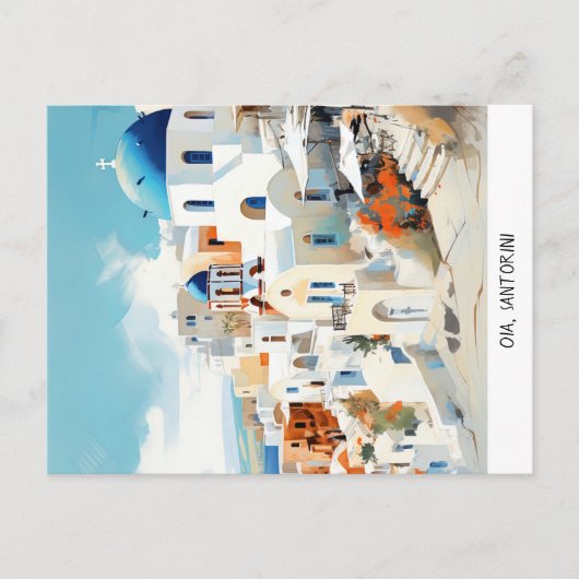 Briefkaart Oia Santorini (Voorkant)