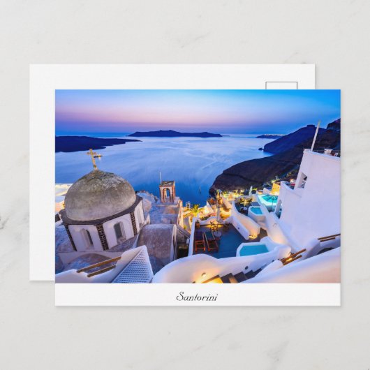 Briefkaart Oia Santorini (Voorkant / Achterkant)