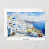 Briefkaart Oia Santorini (Voorkant / Achterkant)