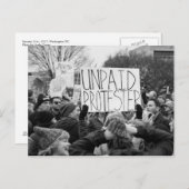 Briefkaart onbetaald protester (Voorkant / Achterkant)