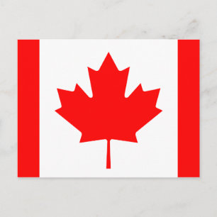 Briefkaart onder Canadese vlag