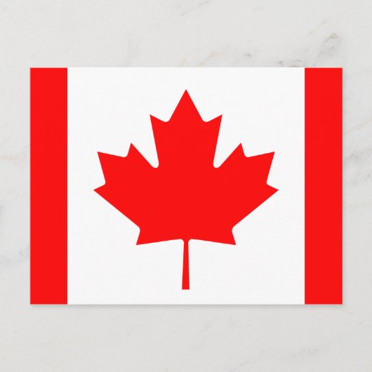 Briefkaart onder Canadese vlag (Voorkant)