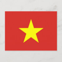 Briefkaart onder Vietnamese vlag