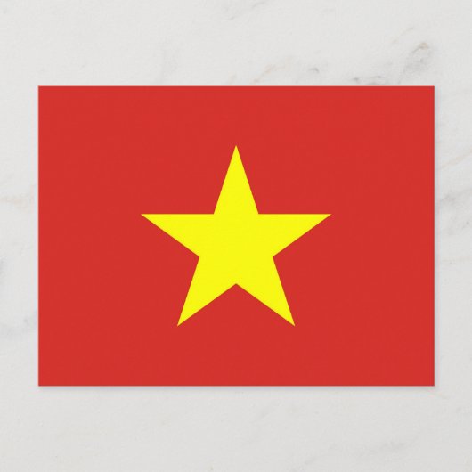 Briefkaart onder Vietnamese vlag (Voorkant)
