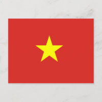 Briefkaart onder Vietnamese vlag