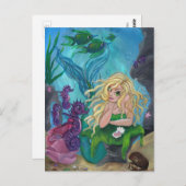 briefkaart "onderwaterschatten" (Voorkant / Achterkant)