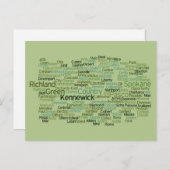 Briefkaart oostelijke Washington Cities (Voorkant / Achterkant)