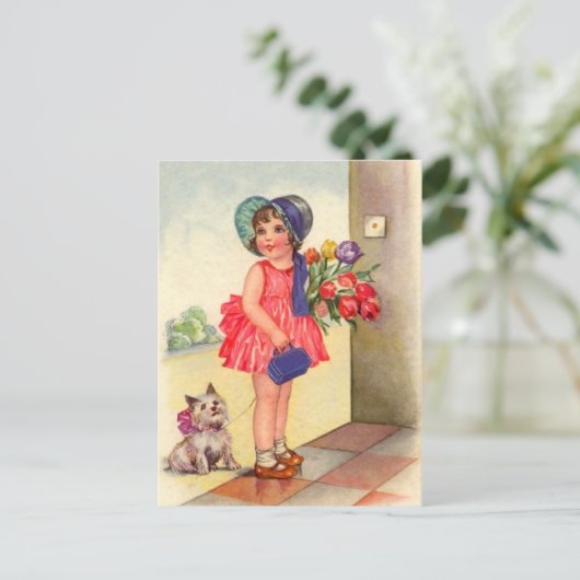 Briefkaart op de geboorte (Staand voorkant)