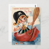 Briefkaart op de geboorte (Voorkant / Achterkant)