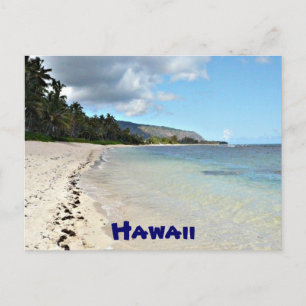 Briefkaart op het strand van Hawaiian