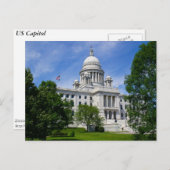 Briefkaart op Rhode Island Capitol (Voorkant / Achterkant)