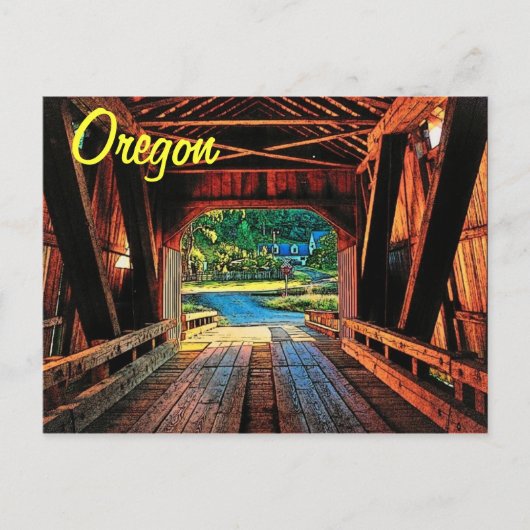 Briefkaart Oregon Bridge (Voorkant)