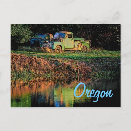 Briefkaart Oregon Pickup (Voorkant)