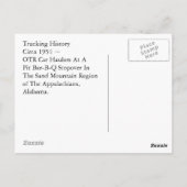 Briefkaart OTR-autohaulers Pit Bar-B-Q Curb Servic (Achterkant)