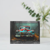 Briefkaart oude auto (Staand voorkant)