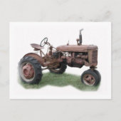 Briefkaart oude Boerderijen tractor (Voorkant)