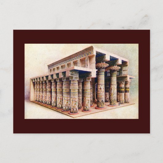 Briefkaart - Oude Egyptische tempel (Voorkant)
