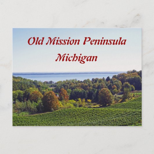 briefkaart "OUDE MISSION PENINSULA, MICHIGAN" (Voorkant)