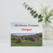 briefkaart "OUDE MISSION PENINSULA, MICHIGAN" (Staand voorkant)